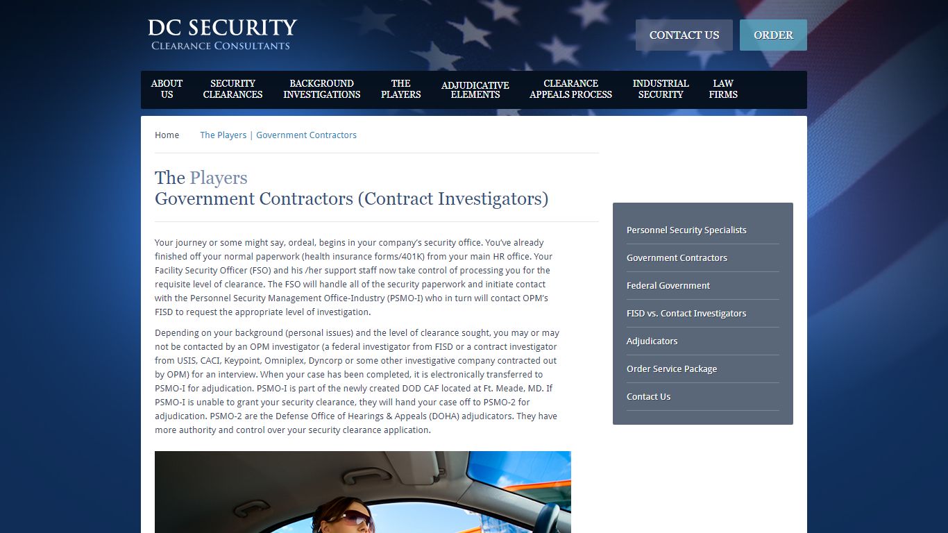 The Players - Government Contractors - Contract Investigators